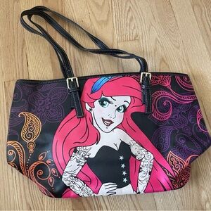 Ariel Themed Tote Bag - Black and Pink
